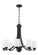 Bolden Eight Light Chandelier in Flat Black (46|50528FBWG)