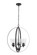 Tyler Three Light Foyer Pendant in Flat Black (46|50233FB)