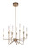 Valdi LED Chandelier in Satin Brass (46|49610SBLED)