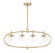 Piltz Four Light Island Pendant in Satin Brass (46|45574SB)