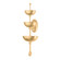 Aura Six Light Wall Sconce in Vintage Gold Leaf (68|43730VGL)