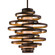 Vertigo Two Light Chandelier in Bronze And Gold Leaf (68|11343)
