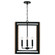 Rowe Four Light Foyer Pendant in Matte Black and Brown Wood (65|545442KD)