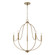 Madison Five Light Chandelier in Aged Brass (65|447051AD)