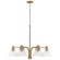 Greer Six Light Chandelier in Aged Brass (65|445861AD528)