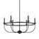 Rylann Six Light Chandelier in Matte Black (65|425161MB)