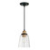 Fallon One Light Pendant in Aged Brass and Black (65|3718AB135)