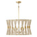 Bianca Six Light Pendant in Bleached Natural Rope and Patinaed Brass (65|341161NP)