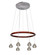 Cirque LED Pendant in Satin Nickel (74|CIRQUE12VLEDSN)