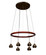 Cirque LED Pendant in Bronze (74|CIRQUE12VLEDBR)