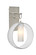 Plato One Light Wall Pendant in Satin Nickel (74|1WPPLATOCLSN)