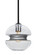 Hula 8 One Light Pendant in Black (74|1TTHULA8SLEDILBK)