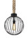 Sultana Rope One Light Pendant in Black (74|1JTSULTANAGEDILBK)