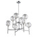 Hamilton Eight Light Chandelier in Chrome & Brushed Nickel (78|SC13128CB)