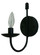 Wrought Iron One Light Wall Sconce in Ebony Black (78|AC3781EB)