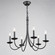 Wrought Iron Six Light Chandelier in Black (78|AC1786EB)