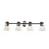 Kanata Four Light Vanity in Black & Polished Nickel (78|AC11804NB)