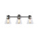 Kanata Three Light Vanity in Black & Polished Nickel (78|AC11803NB)