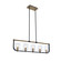 Cheshire Five Light Island Pendant in Black & Brass (78|AC11745BB)
