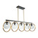 Lugano Five Light Island Pendant in Black & Vintage Brass (78|AC10896VB)