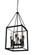 Vineyard Eight Light Chandelier in Matte Black (78|AC10068)