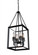 Vineyard Four Light Chandelier in Matte Black (78|AC10064)