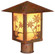 Timber Ridge One Light Post Mount in Antique Brass (37|TRP16DRAMAB)