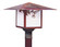 Monterey One Light Post Mount in Rustic Brown (37|MP17PFRMRB)