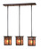 Huntington Three Light Pendant in Satin Black (37|HICH4L3AMBK)
