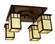 Huntington Four Light Ceiling Mount in Rustic Brown (37|HCM4L4ACRRB)