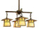Carmel Four Light Chandelier in Mission Brown (37|CCH84HGWMB)
