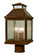 Canterbury Three Light Post Mount in Rustic Brown (37|CAP7MRB)