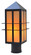 Bexley One Light Post Mount in Rustic Brown (37|BEP7WORB)