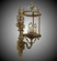 Lantern Three Light Wall Sconce in Polished Brass w/Black Inlay (183|WS218412GST)