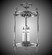 Lantern Three Light Flush Mount in Palace Bronze (183|LTFM211321SST)