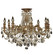 Biella Eight Light Flush Mount in Polished Brass w/Umber Inlay (183|FM9204OLN01G)