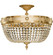 Valencia Nine Light Flush Mount in Polished Brass w/Umber Inlay (183|FM8003P01G)