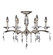 Kaya Six Light Semi-Flush Mount in Polished Nickel (183|FM5523G38GST)