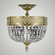 Finisterra Three Light Semi Flush Mount in Polished Brass w/Umber Inlay (183|FM2151P01G)