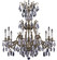 Chateau Ten Light Chandelier in Polished Brass w/Black Inlay (183|CH9634O12GST)