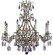 Chateau Eight Light Chandelier in Antique Black Glossy (183|CH9633ALN02GST)