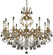 Rosetta 12 Light Chandelier in Polished Brass w/Umber Inlay (183|CH9579A01GPI)