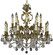 Rosetta 16 Light Chandelier in True Brass (183|CH9572OTK16GPI)