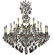 Elise 32 Light Chandelier in Polished Brass w/Black Inlay (183|CH9323A12GPI)