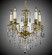 Parisian Five Light Chandelier in Polished Brass w/Black Inlay (183|CH7813UTK12GST)