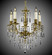 Parisian Five Light Chandelier in Polished Brass w/Black Inlay (183|CH7813ULN12GPI)