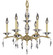 Kaya Six Light Chandelier in Old Bronze Satin w/Pewter Accents (183|CH5503G35S37GST)