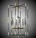 Magro Six Light Chandelier in Old Bronze (Black) with Old Brass (183|CH350435S36GST)