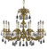 Finisterra Ten Light Chandelier in Polished Brass w/Umber Inlay (183|CH2004O01GPI)