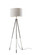 Della Floor Lamp in Brushed Steel W. Clear Acrylic Light Up Legs (262|354922)